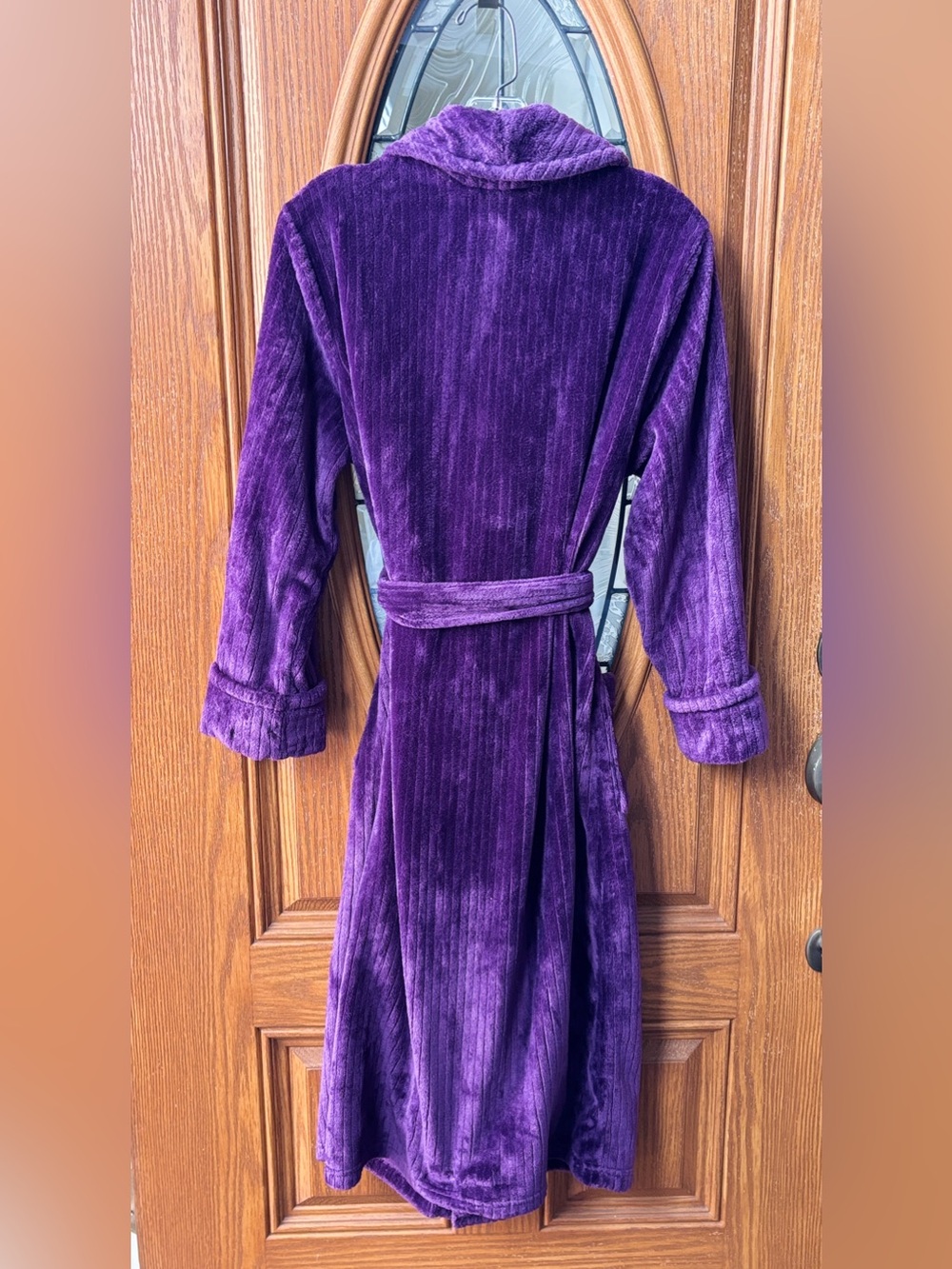 Women's Sonoma Goods For Life® Long Plush Wrap Rob Purple Size X-Small - Picture 3 of 9
